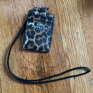 Coach Animal Print Lanyard